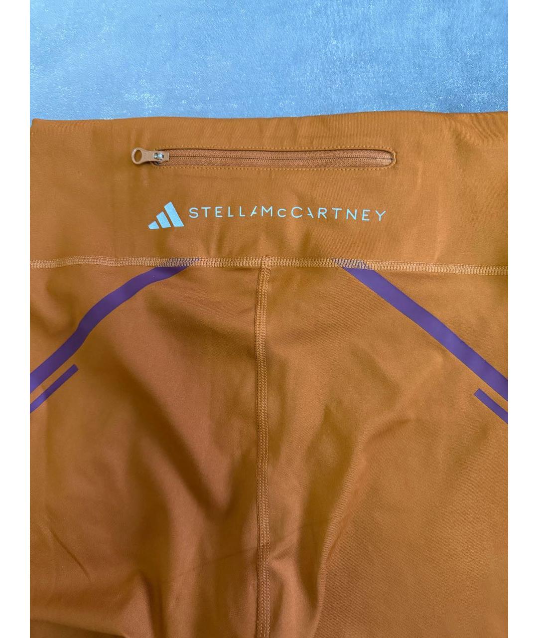 ADIDAS BY STELLA MCCARTNEY Оранжевое полиэстеровые спортивные брюки и шорты, фото 6