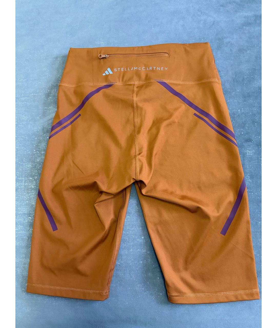 ADIDAS BY STELLA MCCARTNEY Оранжевое полиэстеровые спортивные брюки и шорты, фото 2