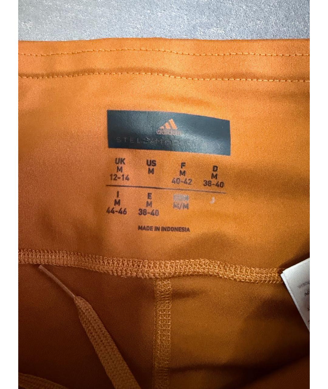 ADIDAS BY STELLA MCCARTNEY Оранжевое полиэстеровые спортивные брюки и шорты, фото 3