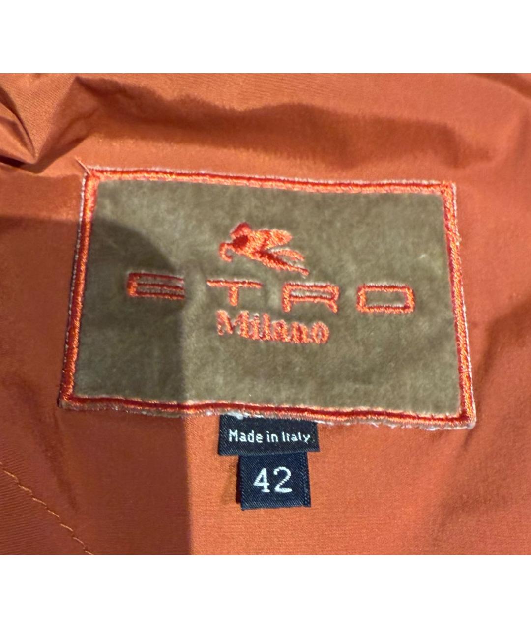 ETRO Коричневый синтетический тренч/плащ, фото 5