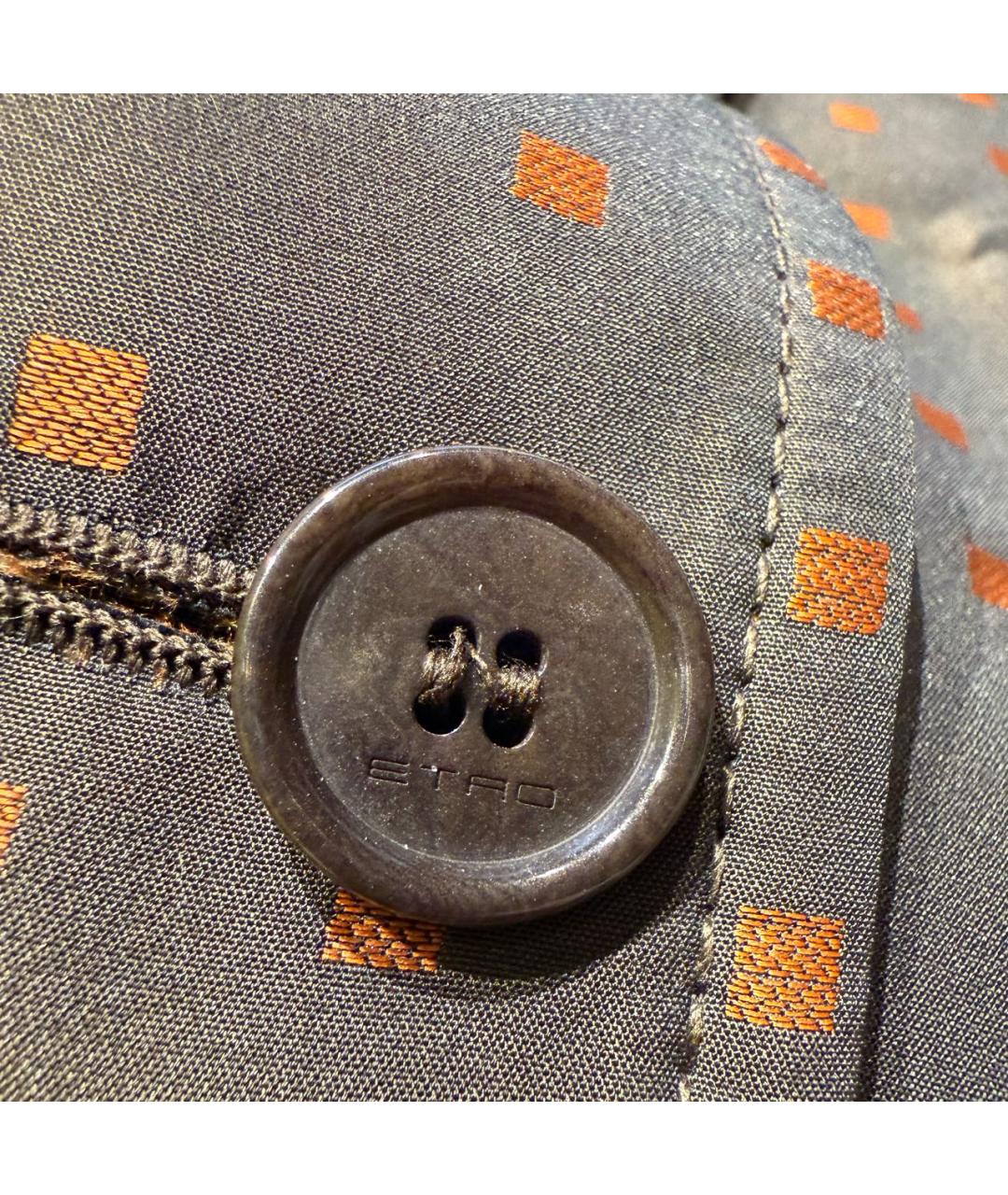 ETRO Коричневый синтетический тренч/плащ, фото 6