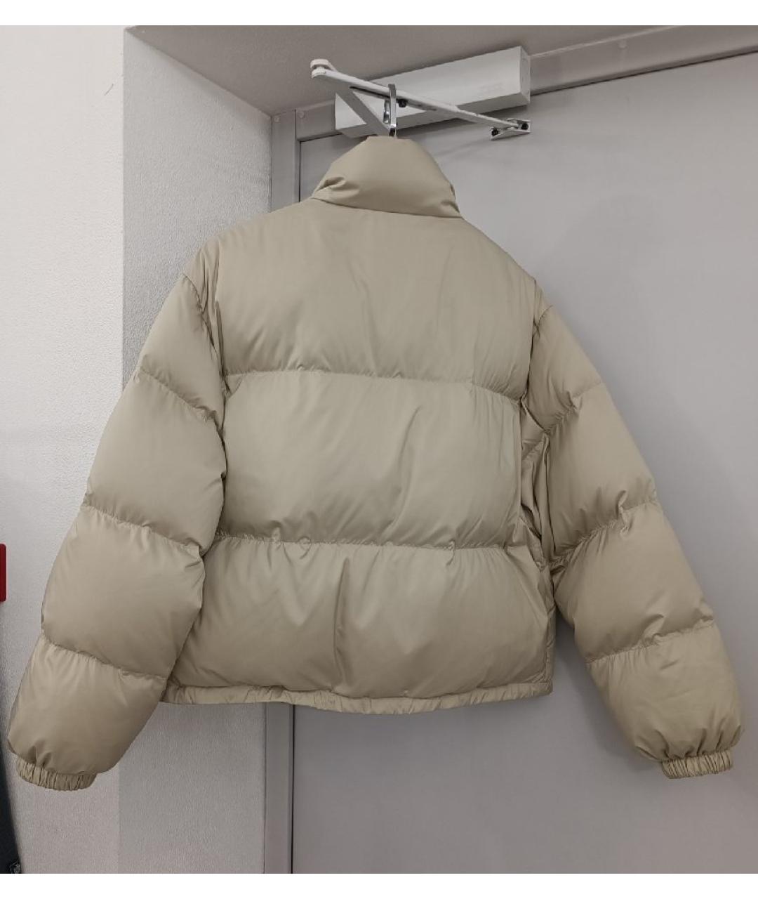 MIU MIU Бежевый полиэстеровый пуховик, фото 3