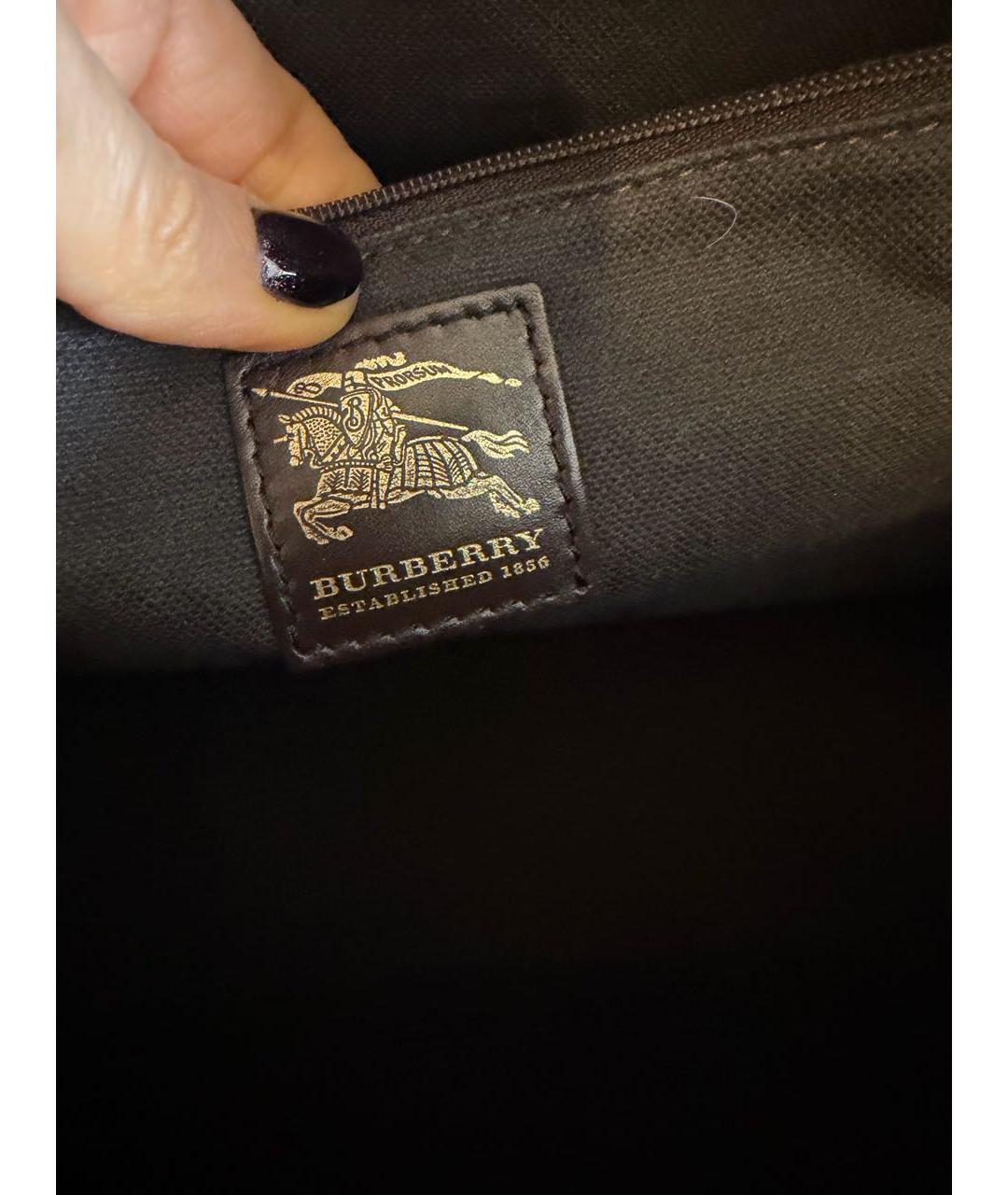 BURBERRY Коричневая сумка тоут, фото 5