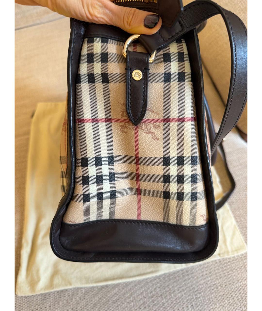 BURBERRY Коричневая сумка тоут, фото 2