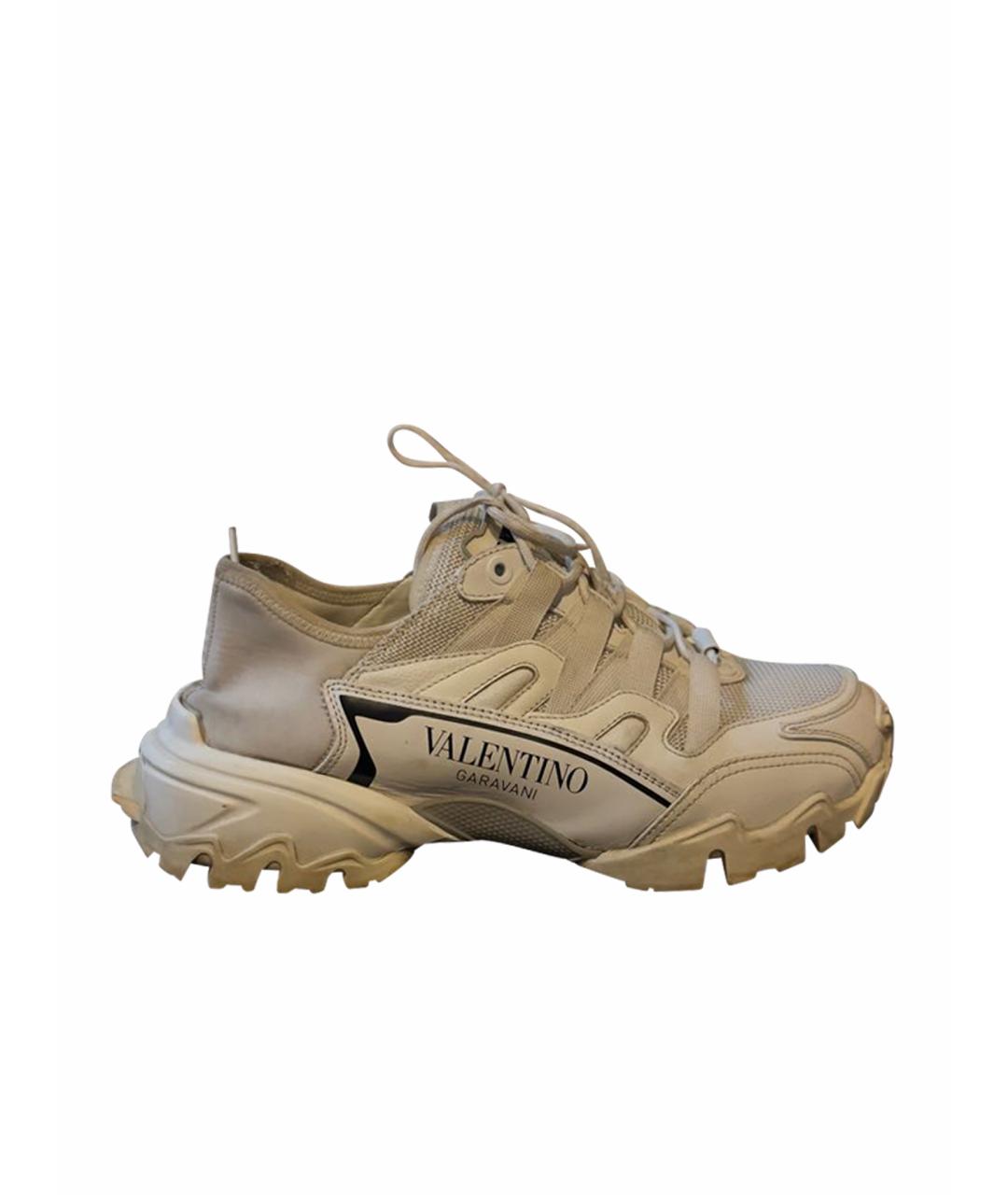 VALENTINO Белые текстильные кроссовки, фото 1