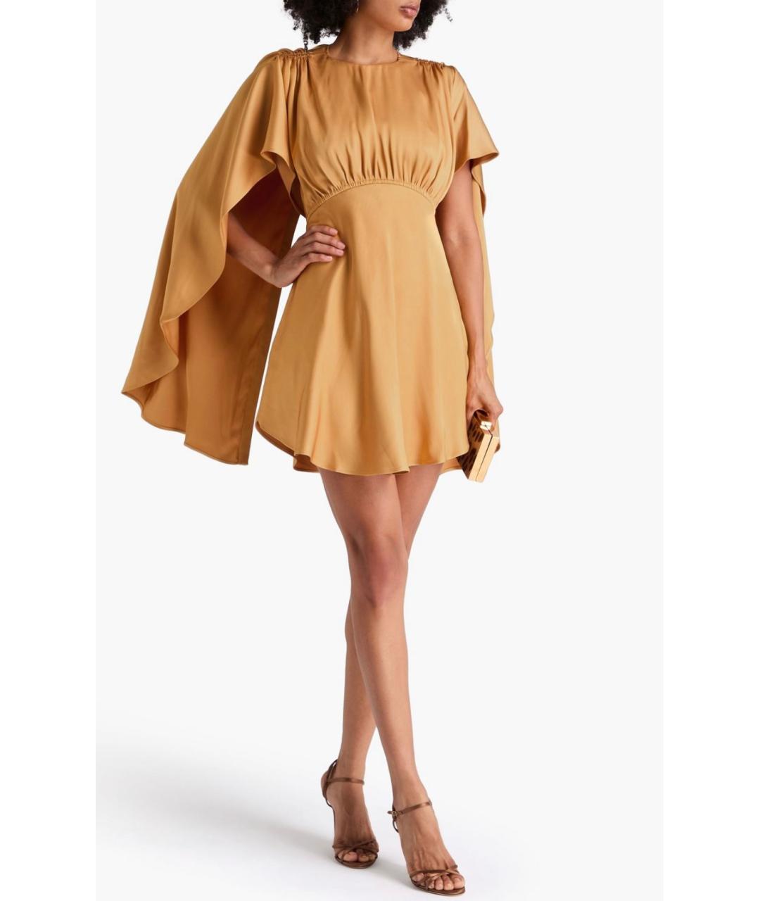 ZIMMERMANN Оранжевое вискозное коктейльное платье, фото 2