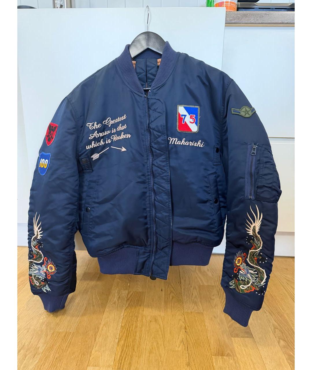 MAHARISHI Синяя полиэстеровая куртка, фото 9