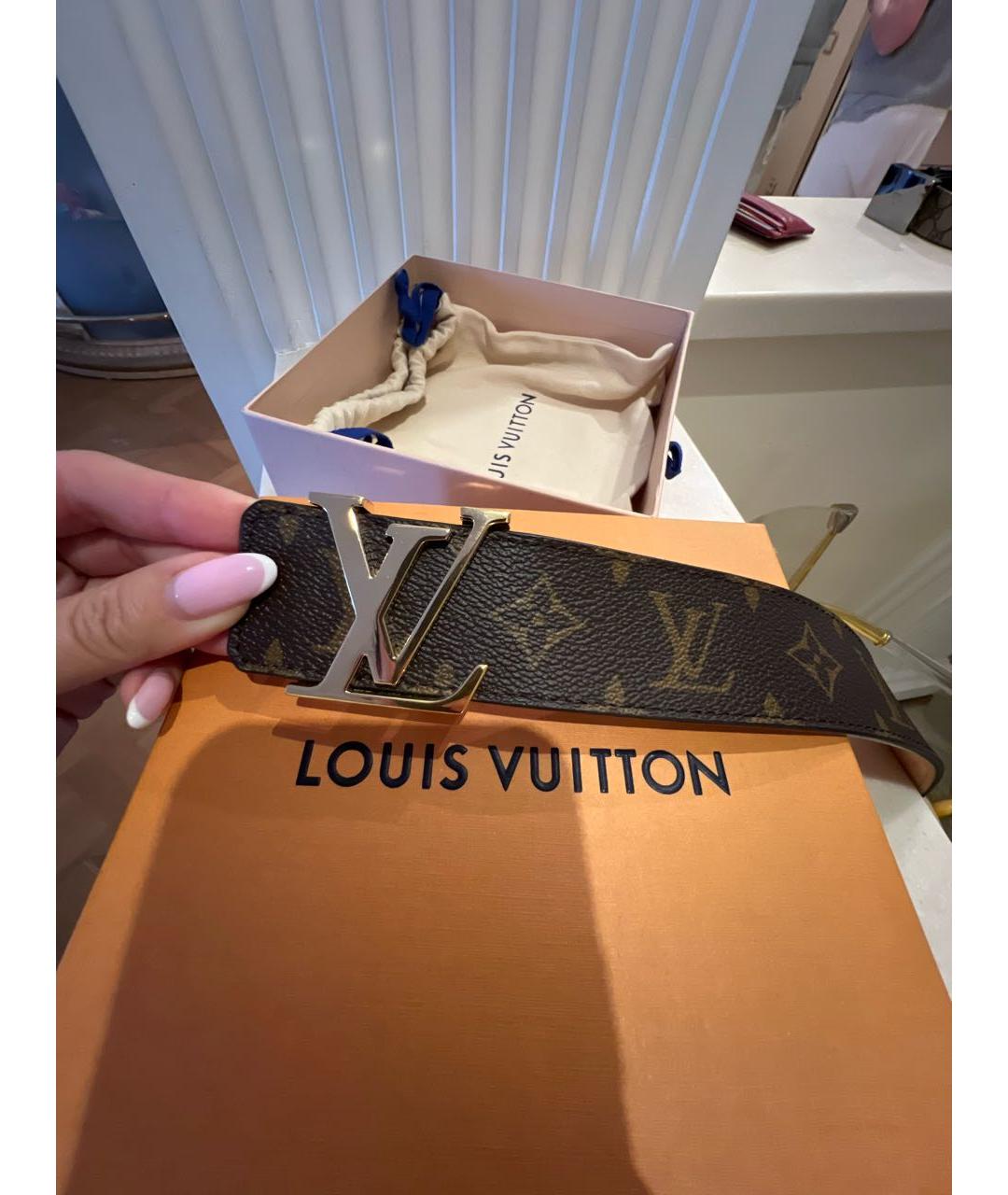 LOUIS VUITTON Коричневый ремень, фото 3