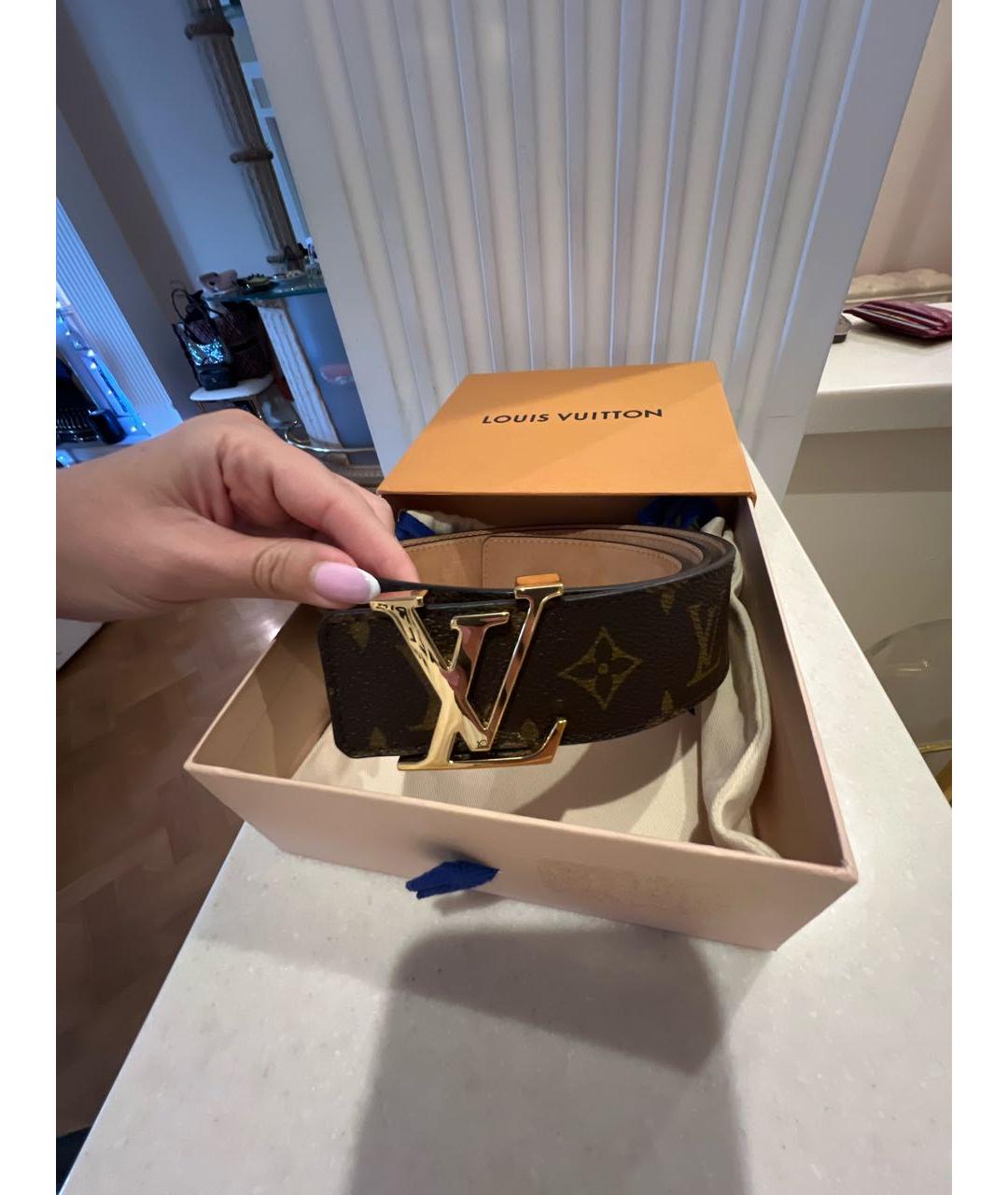 LOUIS VUITTON Коричневый ремень, фото 6