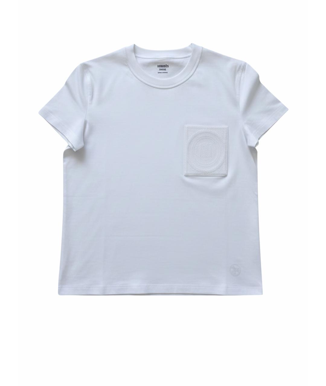 HERMES Белая футболка, фото 1