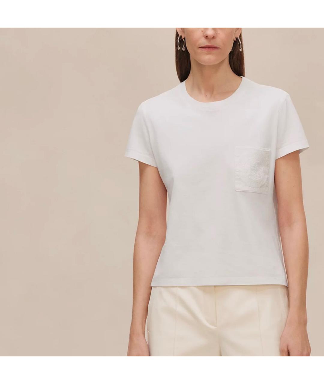 HERMES Белая футболка, фото 3