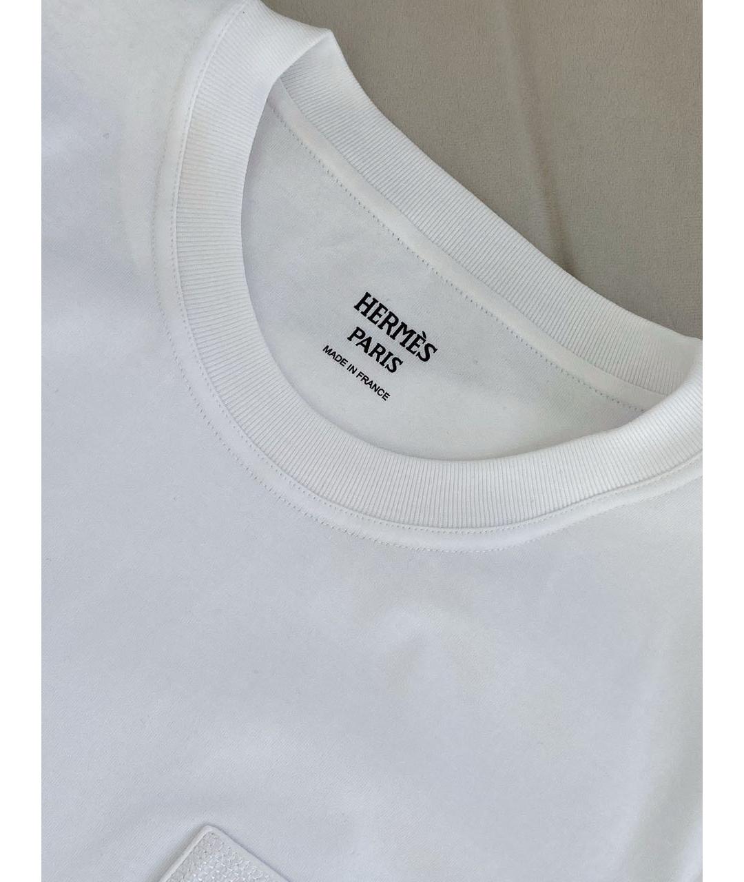 HERMES Белая футболка, фото 5