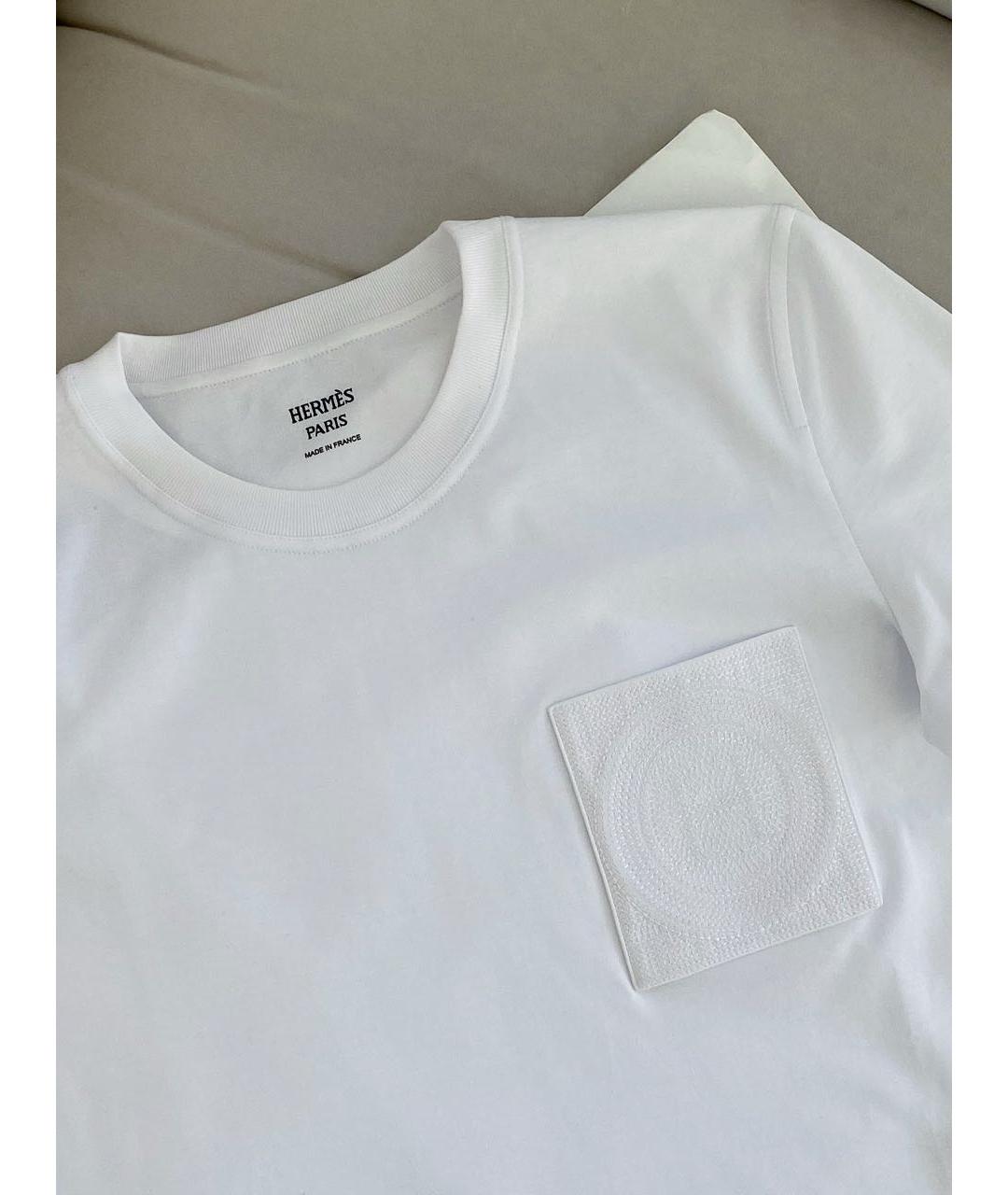 HERMES Белая футболка, фото 4