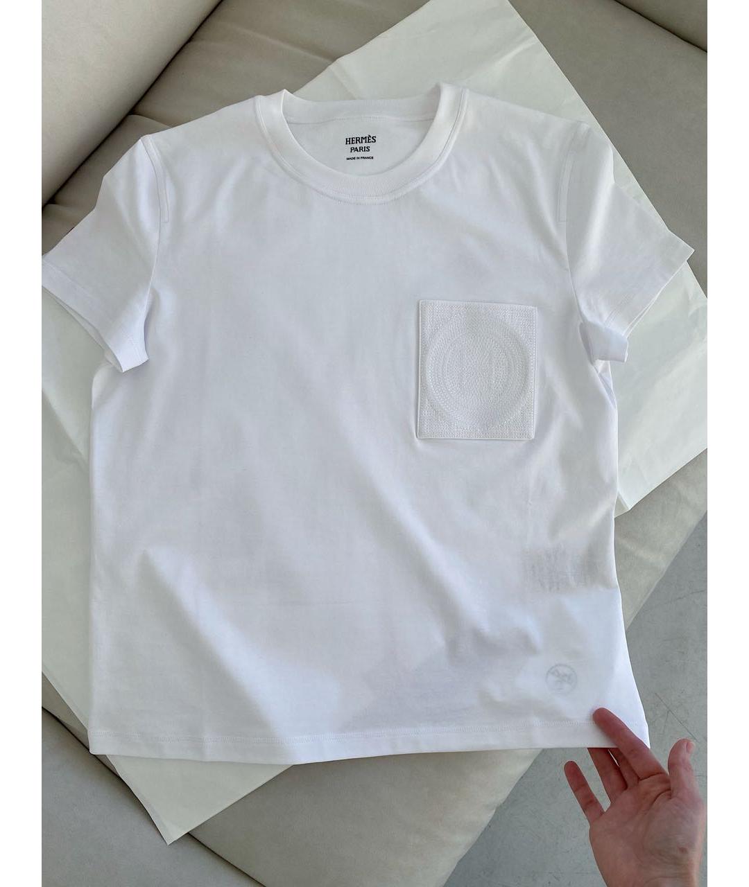 HERMES Белая футболка, фото 7