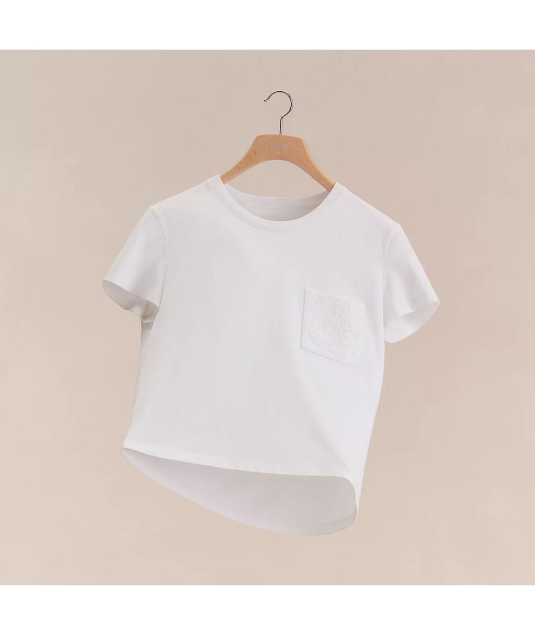 HERMES Белая футболка, фото 2