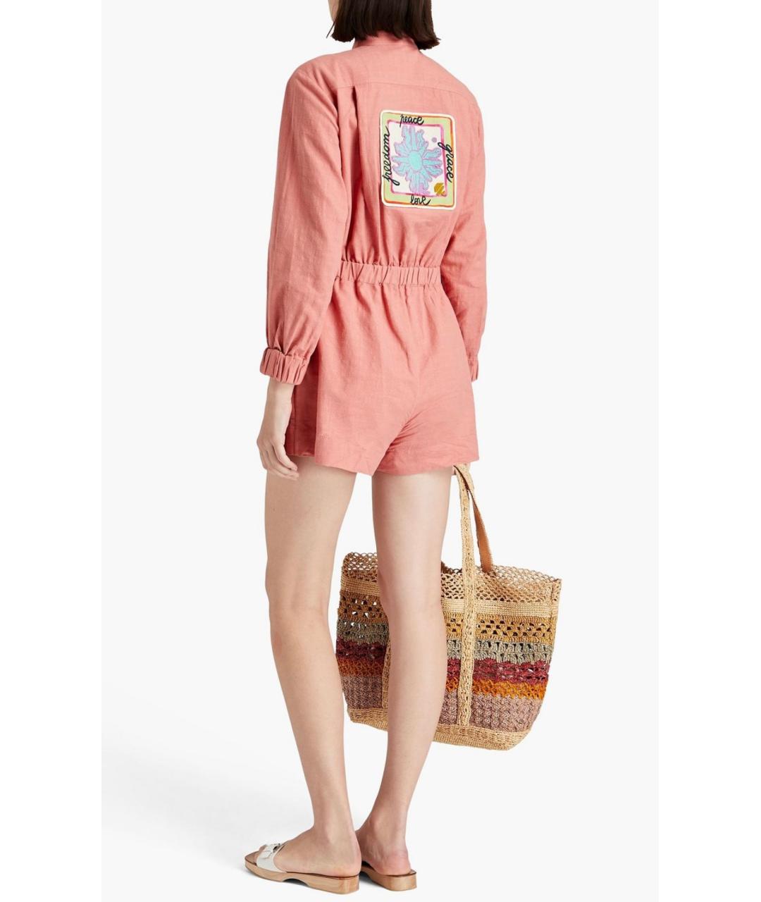 ZIMMERMANN Коралловый хлопковый комбинезон, фото 3