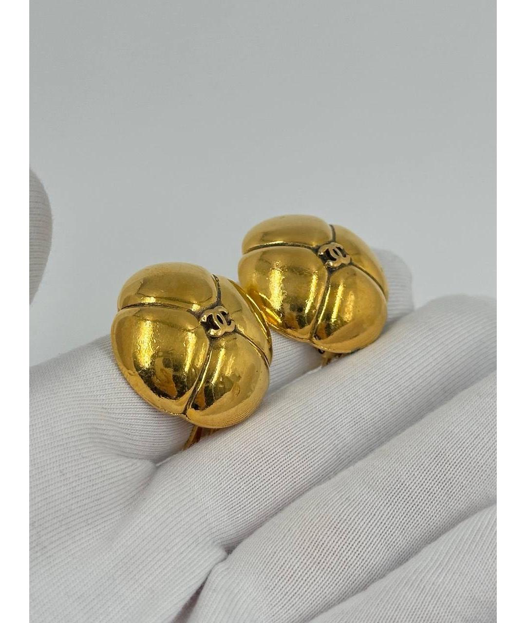 CHANEL Золотые металлические клипсы, фото 6