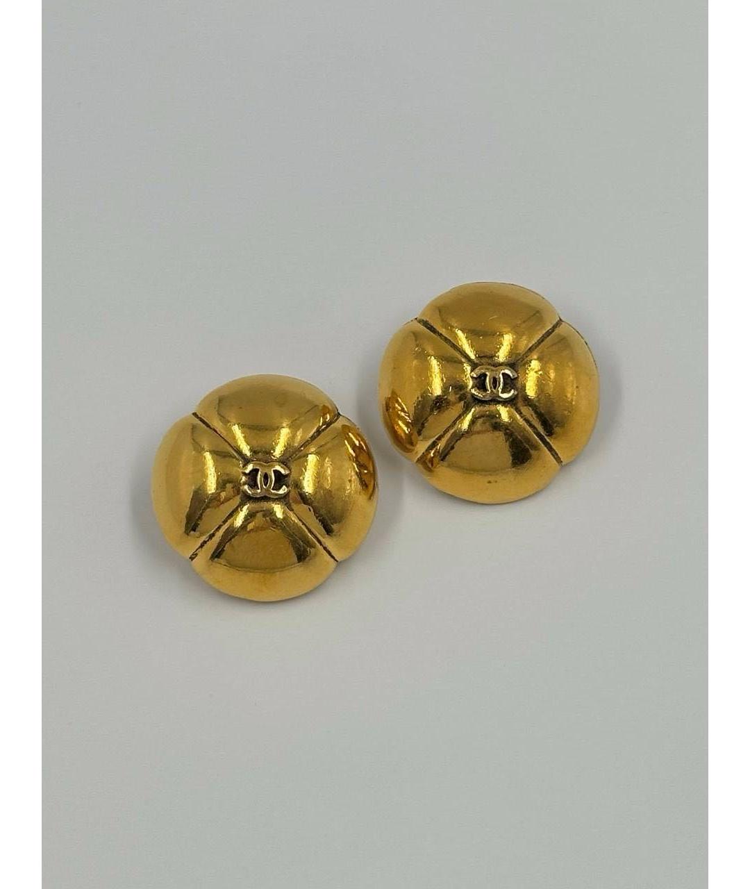 CHANEL Золотые металлические клипсы, фото 8
