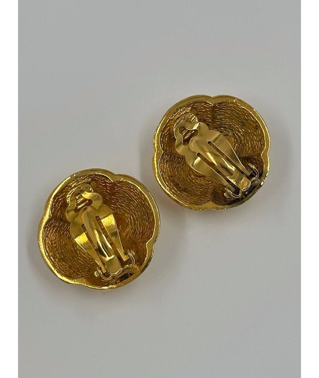 CHANEL Золотые металлические клипсы, фото 2