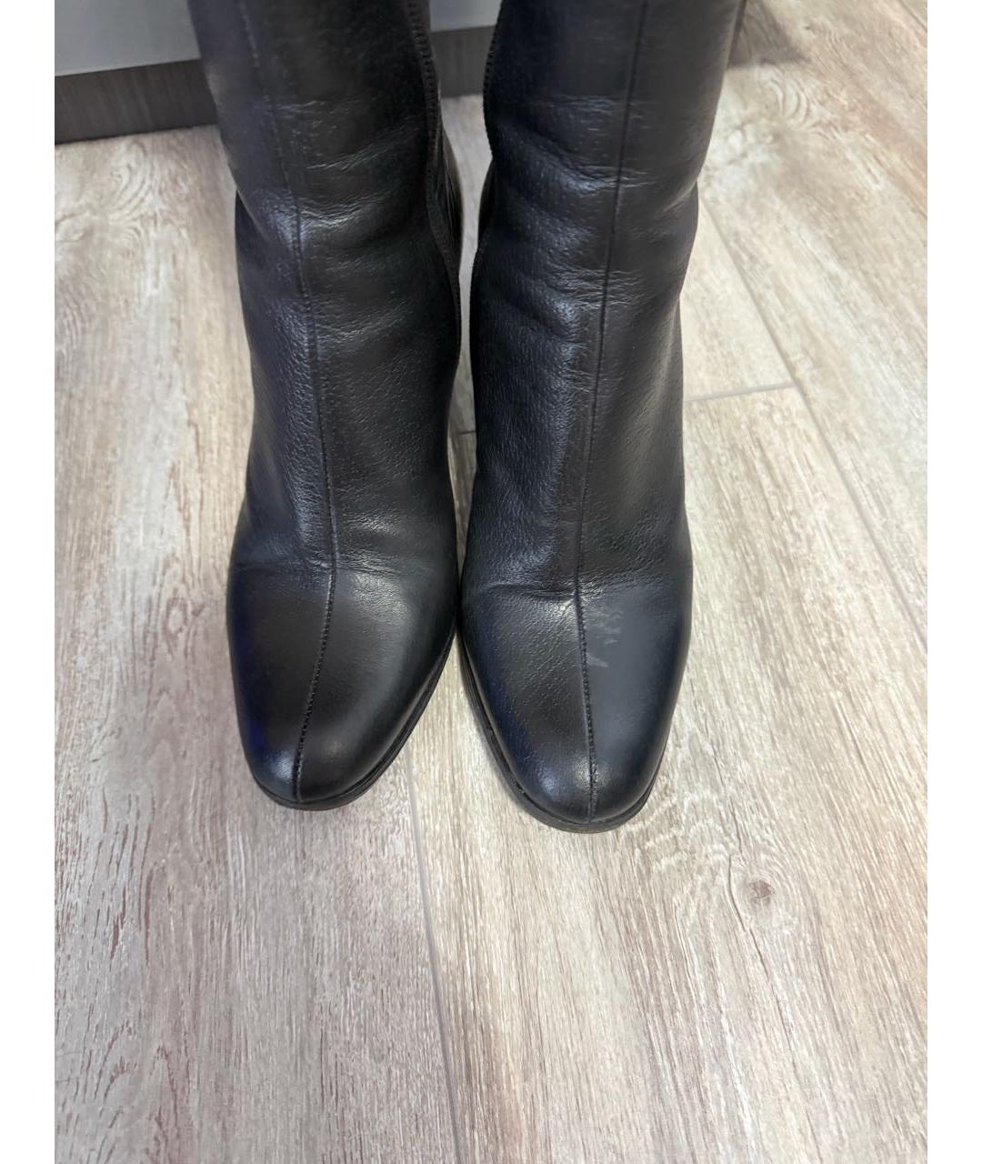 GUCCI Черные кожаные сапоги, фото 3