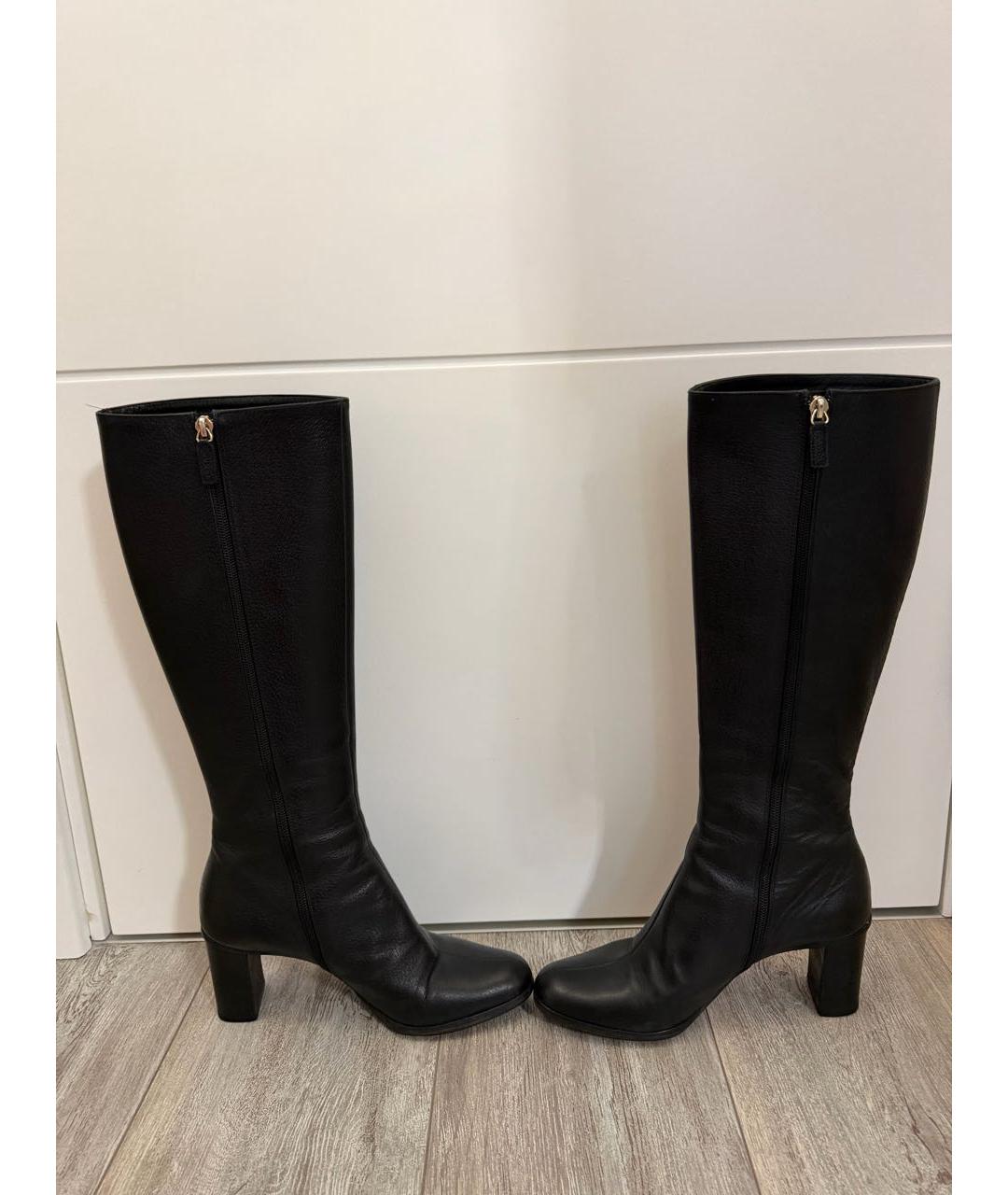 GUCCI Черные кожаные сапоги, фото 7