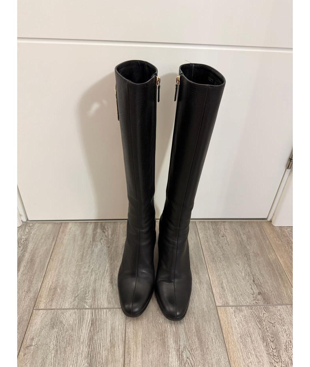 GUCCI Черные кожаные сапоги, фото 2