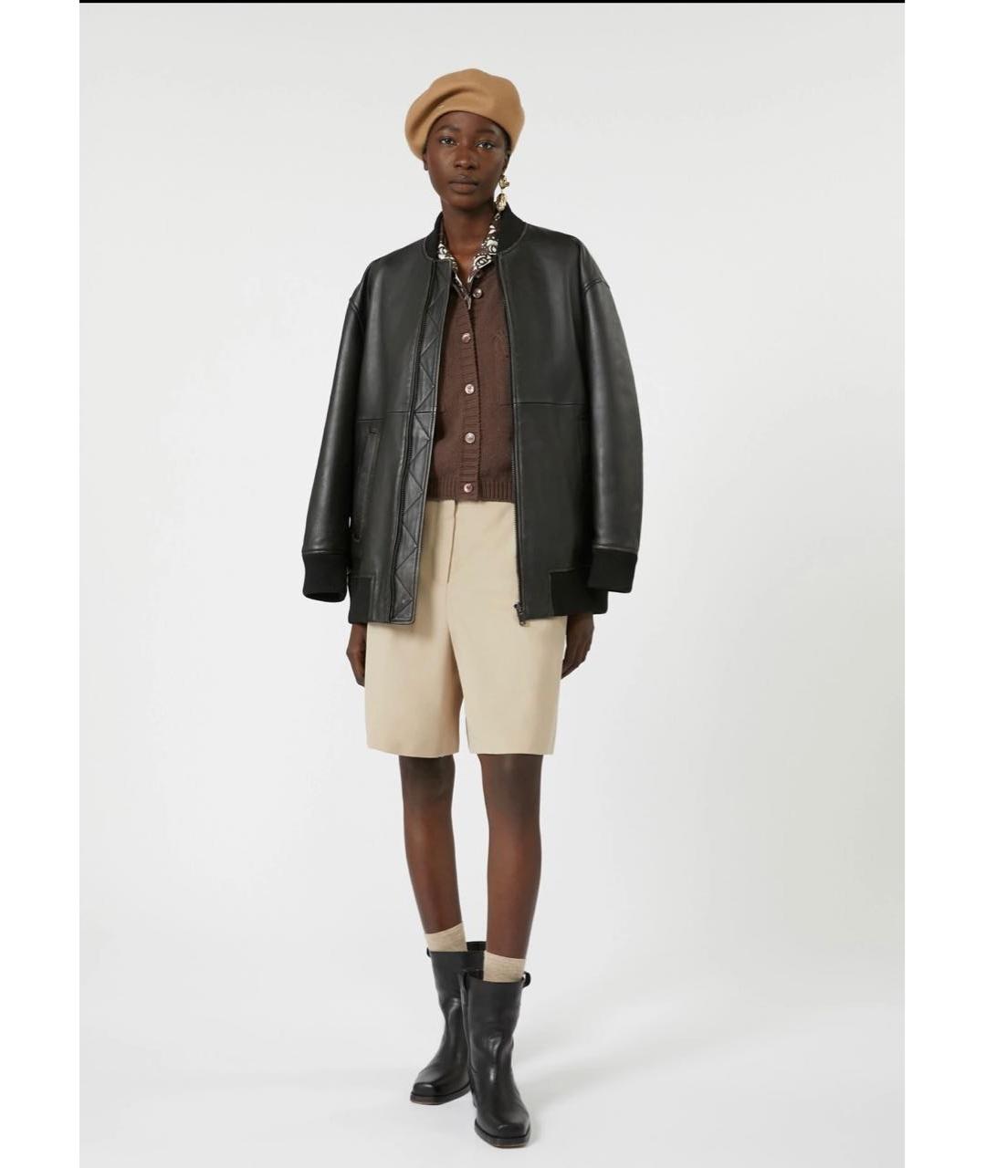 WEEKEND MAX MARA Черная кожаная куртка, фото 3