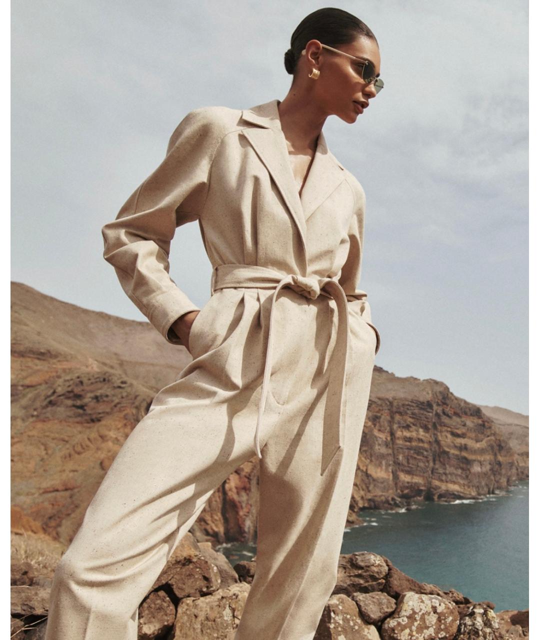 ZIMMERMANN Бежевый хлопковый комбинезон, фото 5