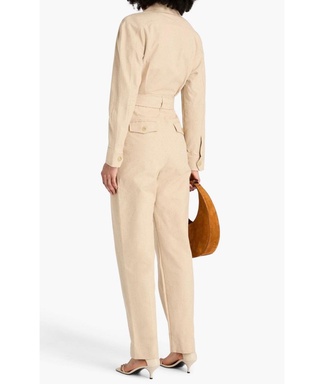 ZIMMERMANN Бежевый хлопковый комбинезон, фото 3