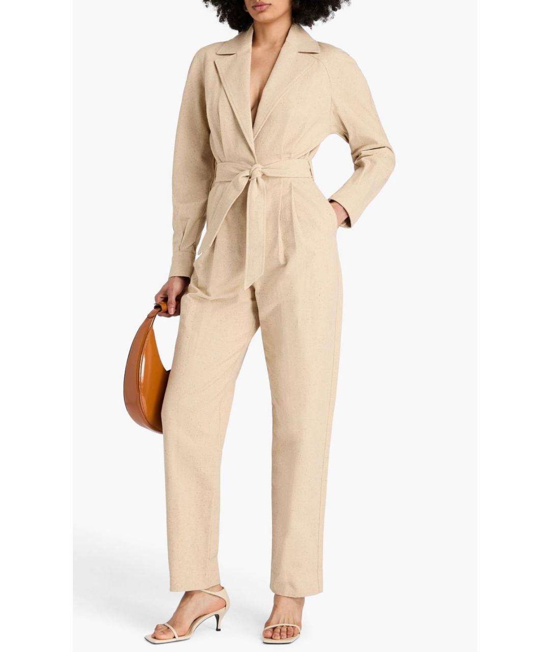 ZIMMERMANN Бежевый хлопковый комбинезон, фото 2