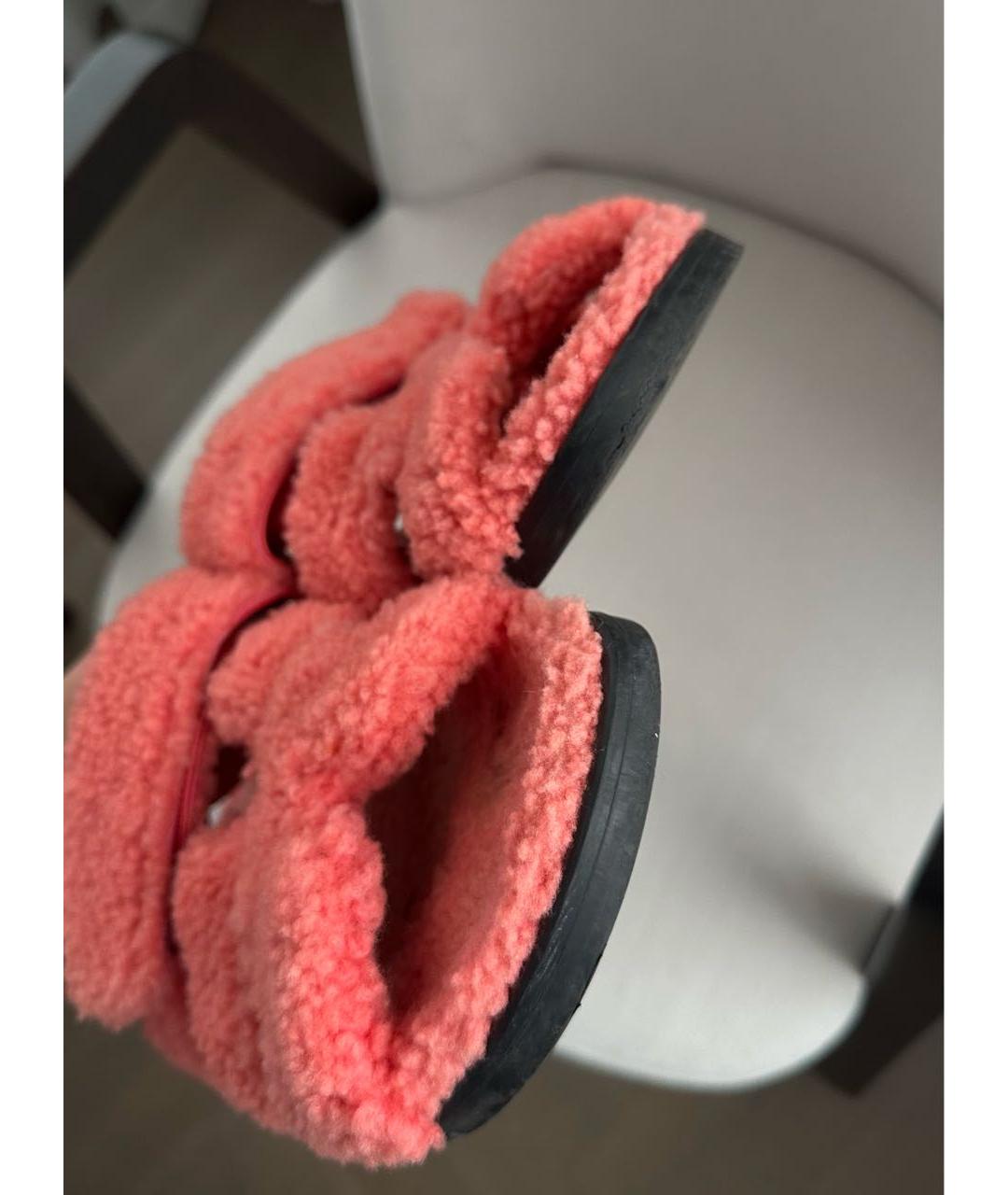 HERMES Коралловые шлепанцы, фото 3