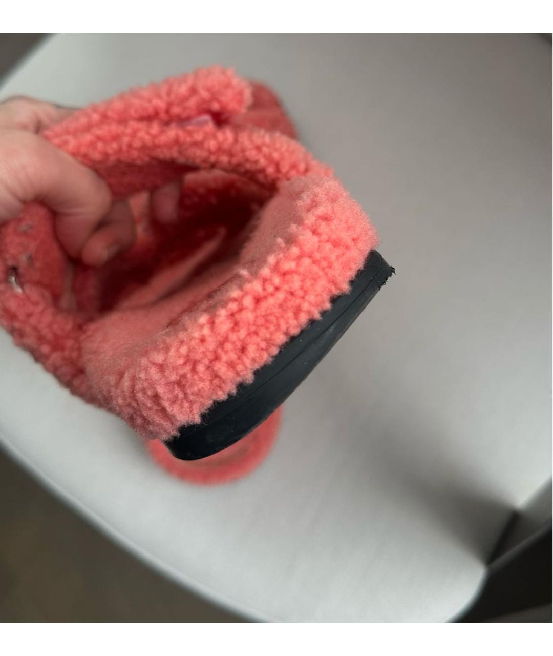 HERMES Коралловые шлепанцы, фото 5