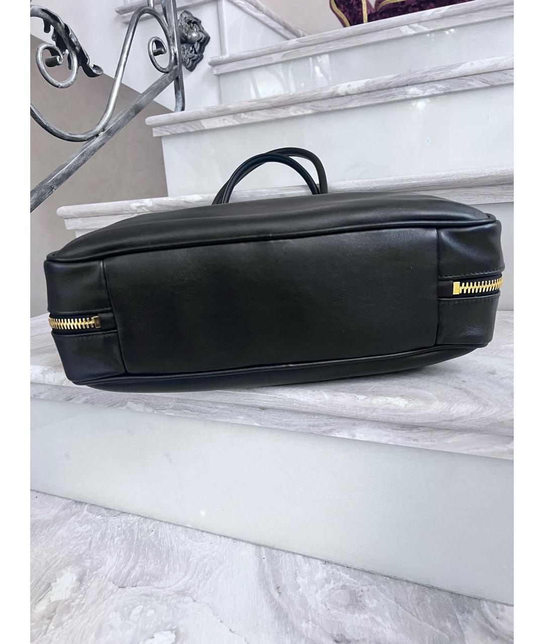 MIU MIU Черная кожаная сумка с короткими ручками, фото 4
