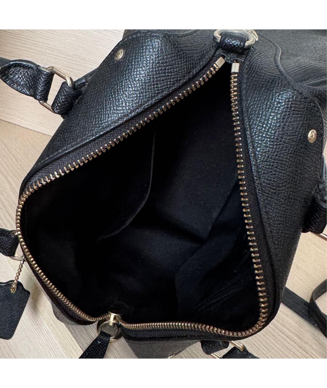 COACH Черная сумка с короткими ручками, фото 4