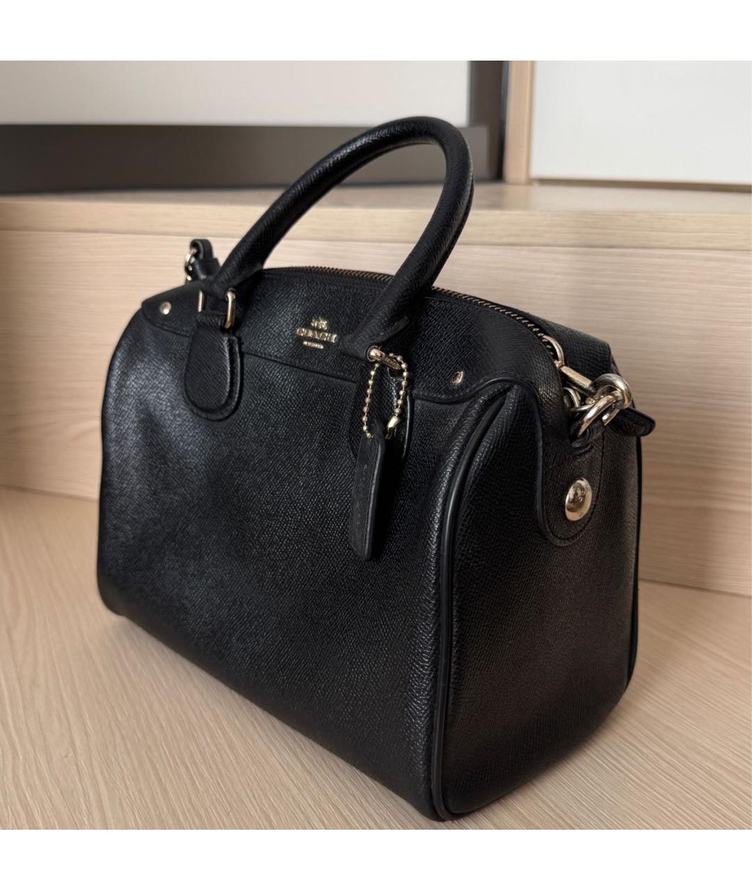 COACH Черная сумка с короткими ручками, фото 2