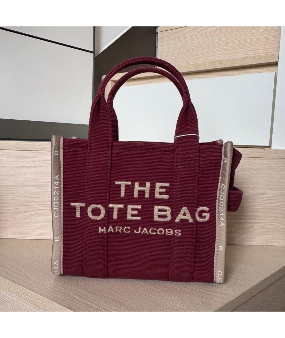MARC JACOBS Бордовая деним сумка тоут, фото 8