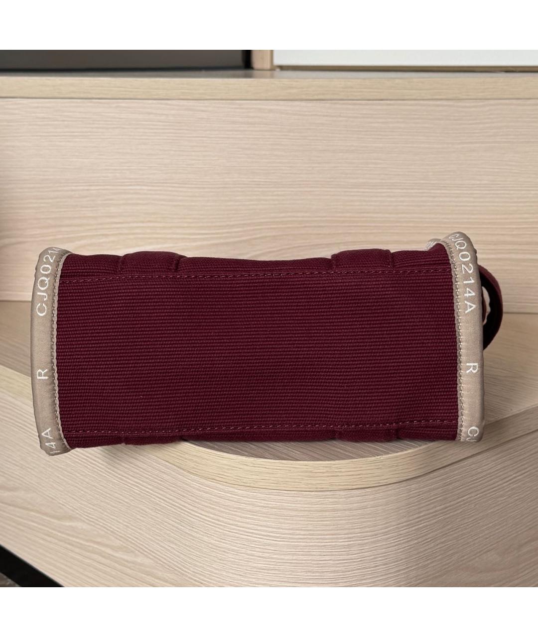 MARC JACOBS Бордовая деним сумка тоут, фото 6