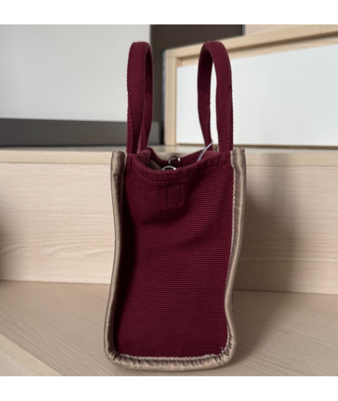 MARC JACOBS Бордовая деним сумка тоут, фото 7