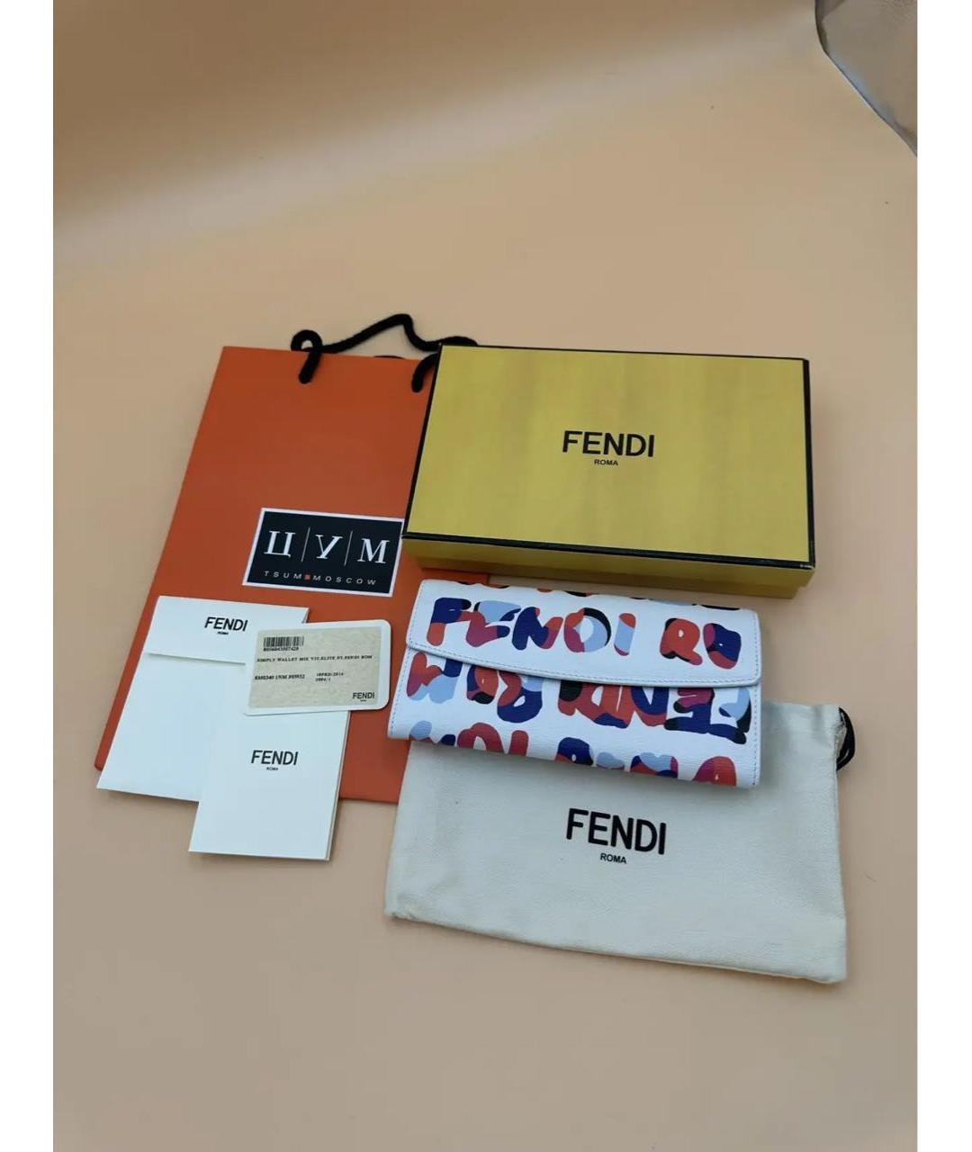 FENDI Мульти кожаный кошелек, фото 7