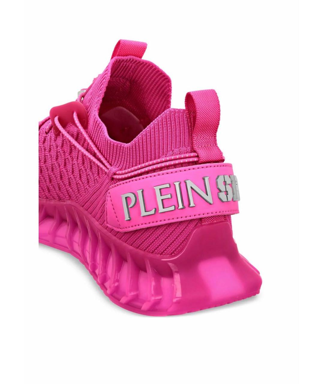 PLEIN SPORT Фуксия синтетические низкие кроссовки / кеды, фото 4
