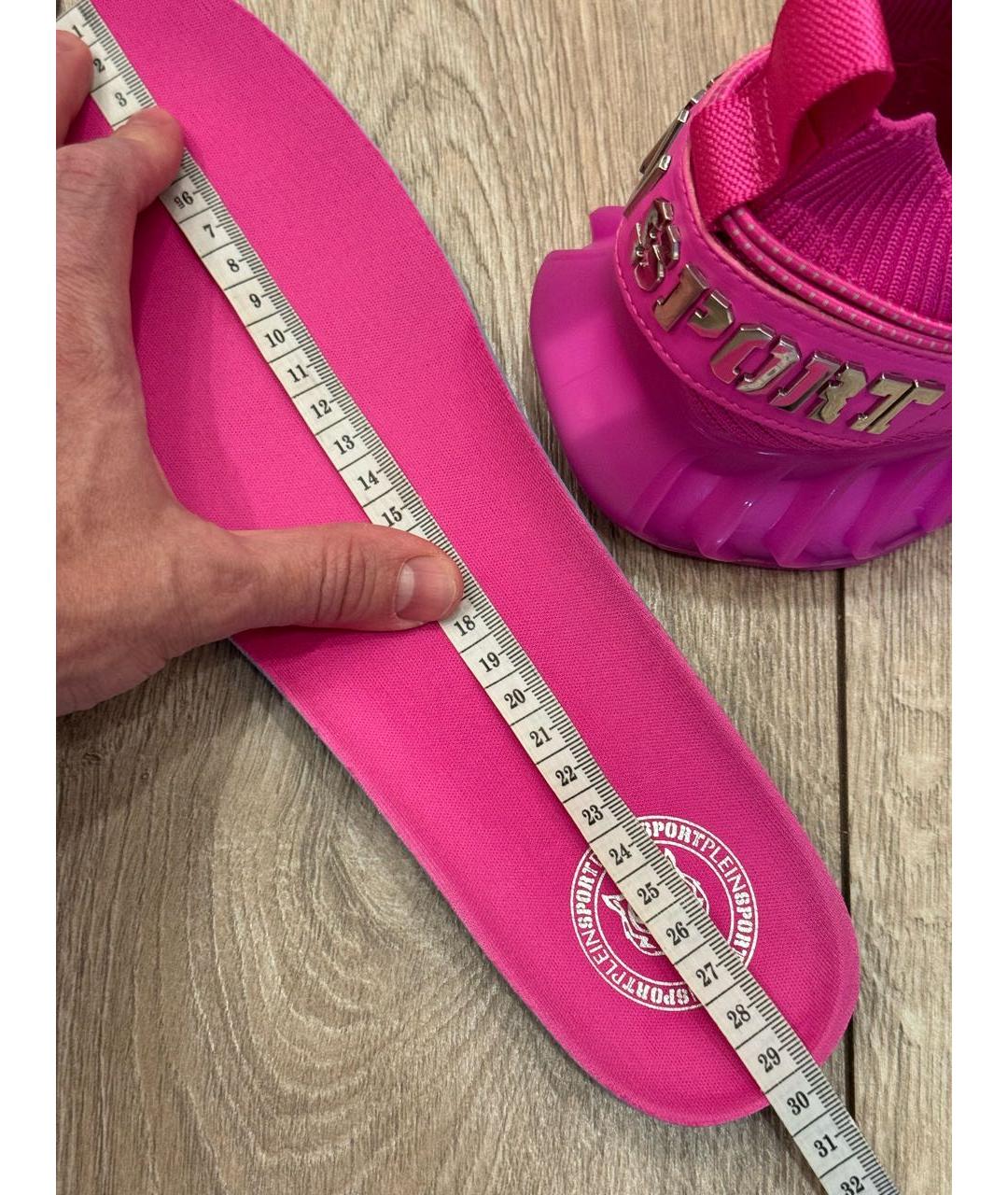 PLEIN SPORT Фуксия синтетические низкие кроссовки / кеды, фото 8