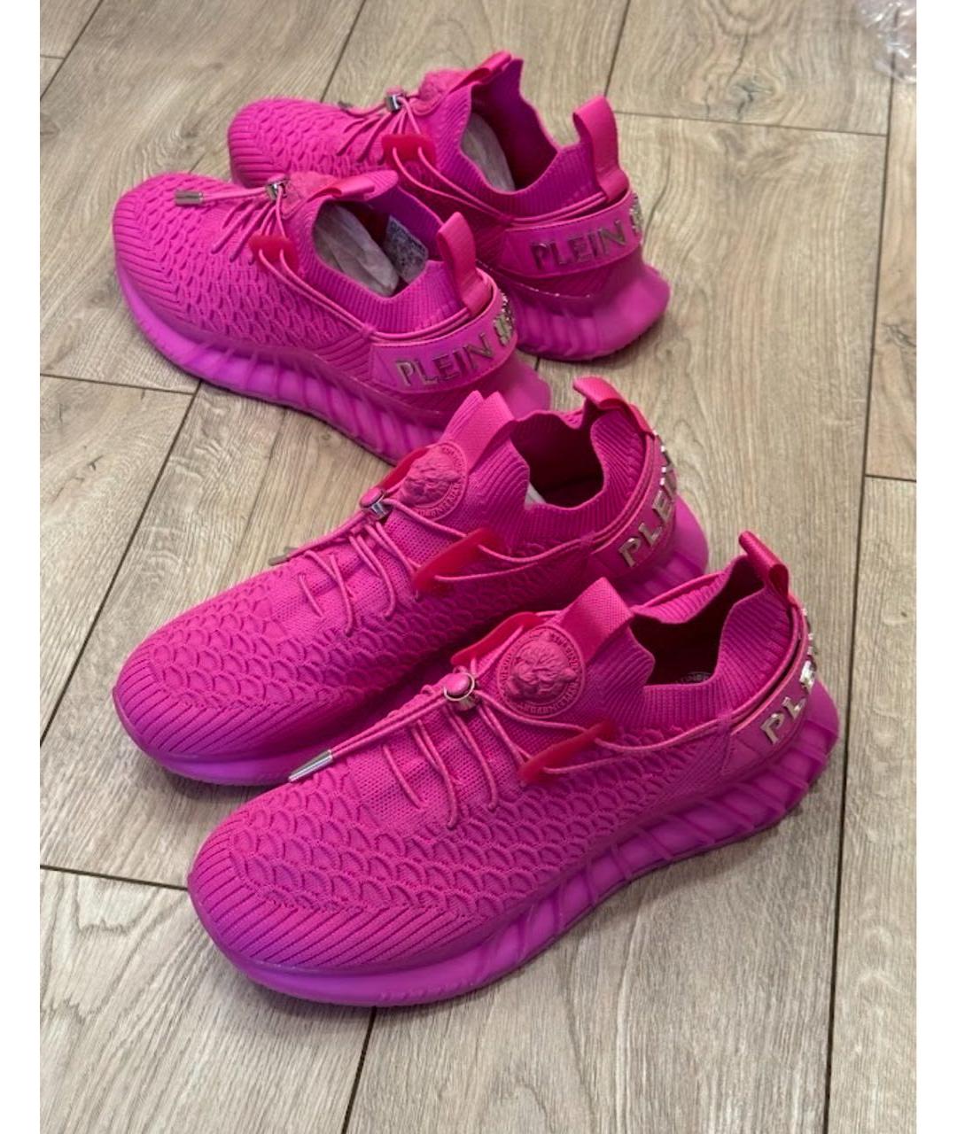 PLEIN SPORT Фуксия синтетические низкие кроссовки / кеды, фото 6