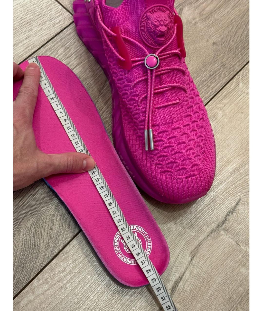 PLEIN SPORT Фуксия синтетические низкие кроссовки / кеды, фото 5