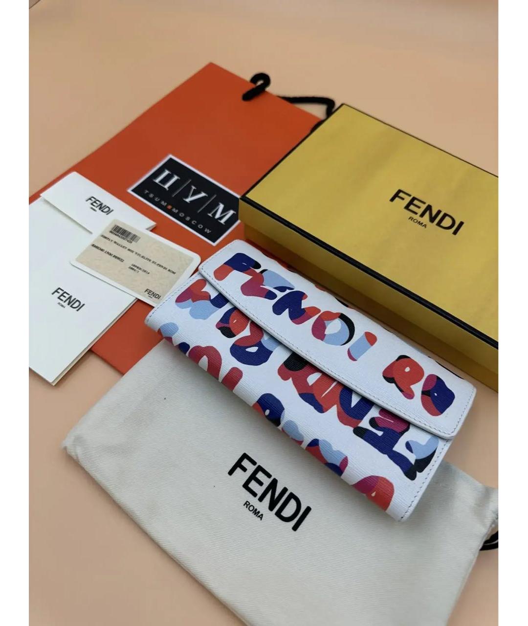 FENDI Мульти кожаный кошелек, фото 3