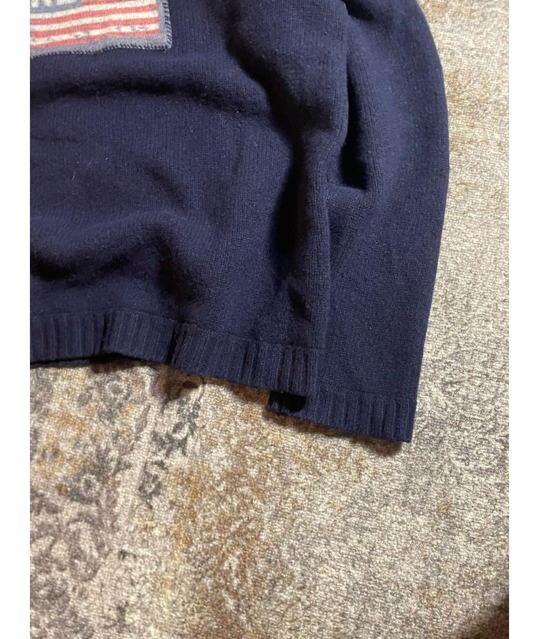 POLO RALPH LAUREN Темно-синий шерстяной джемпер / свитер, фото 4