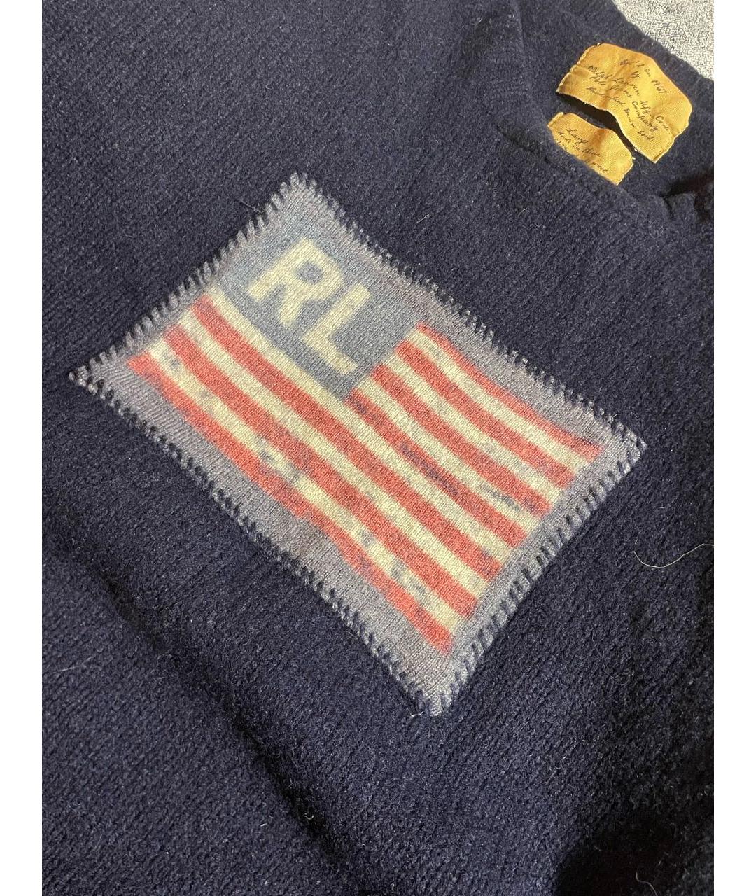 POLO RALPH LAUREN Темно-синий шерстяной джемпер / свитер, фото 3