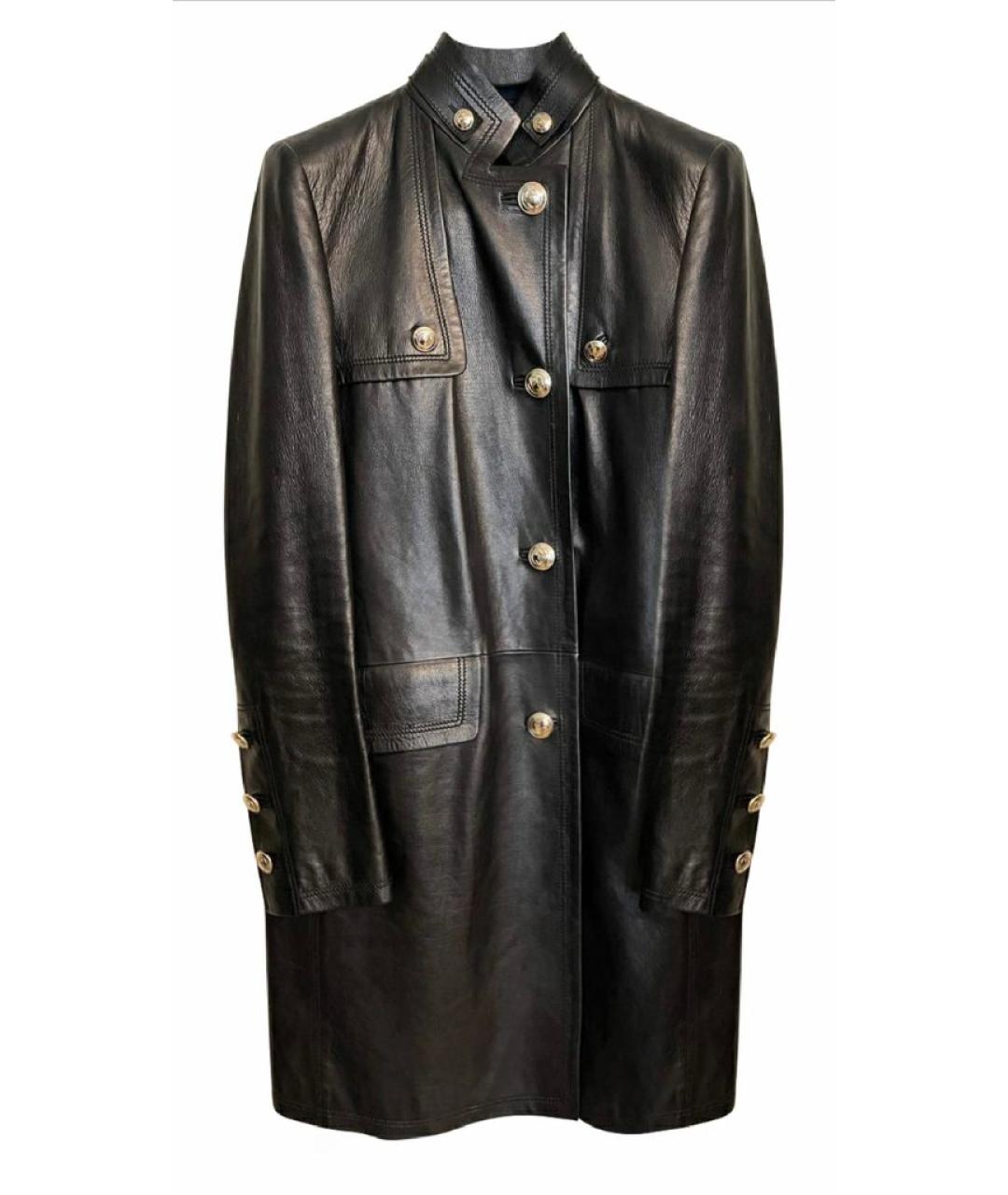 GUCCI Черный кожаный тренч/плащ, фото 4
