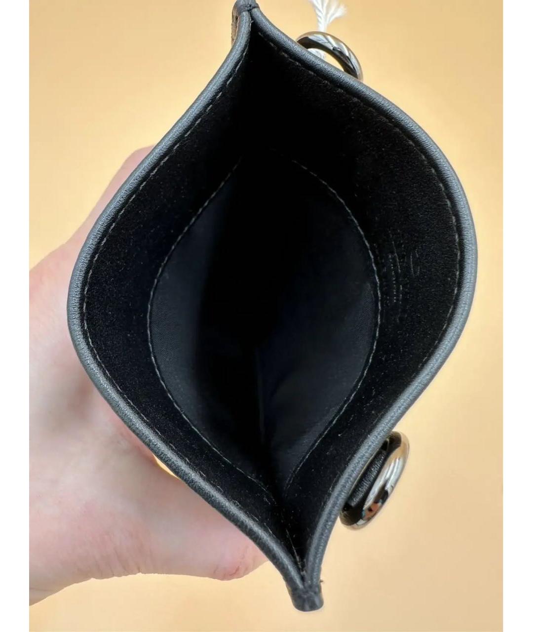 VALENTINO Черная кожаная сумка через плечо, фото 7