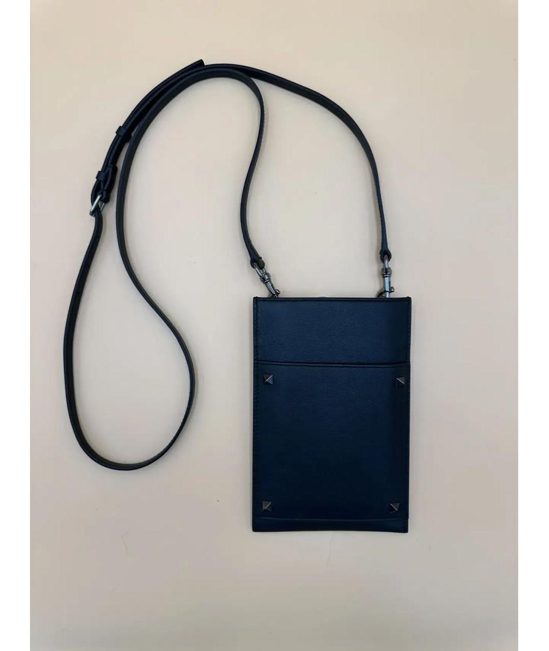 VALENTINO Черная кожаная сумка на плечо, фото 9