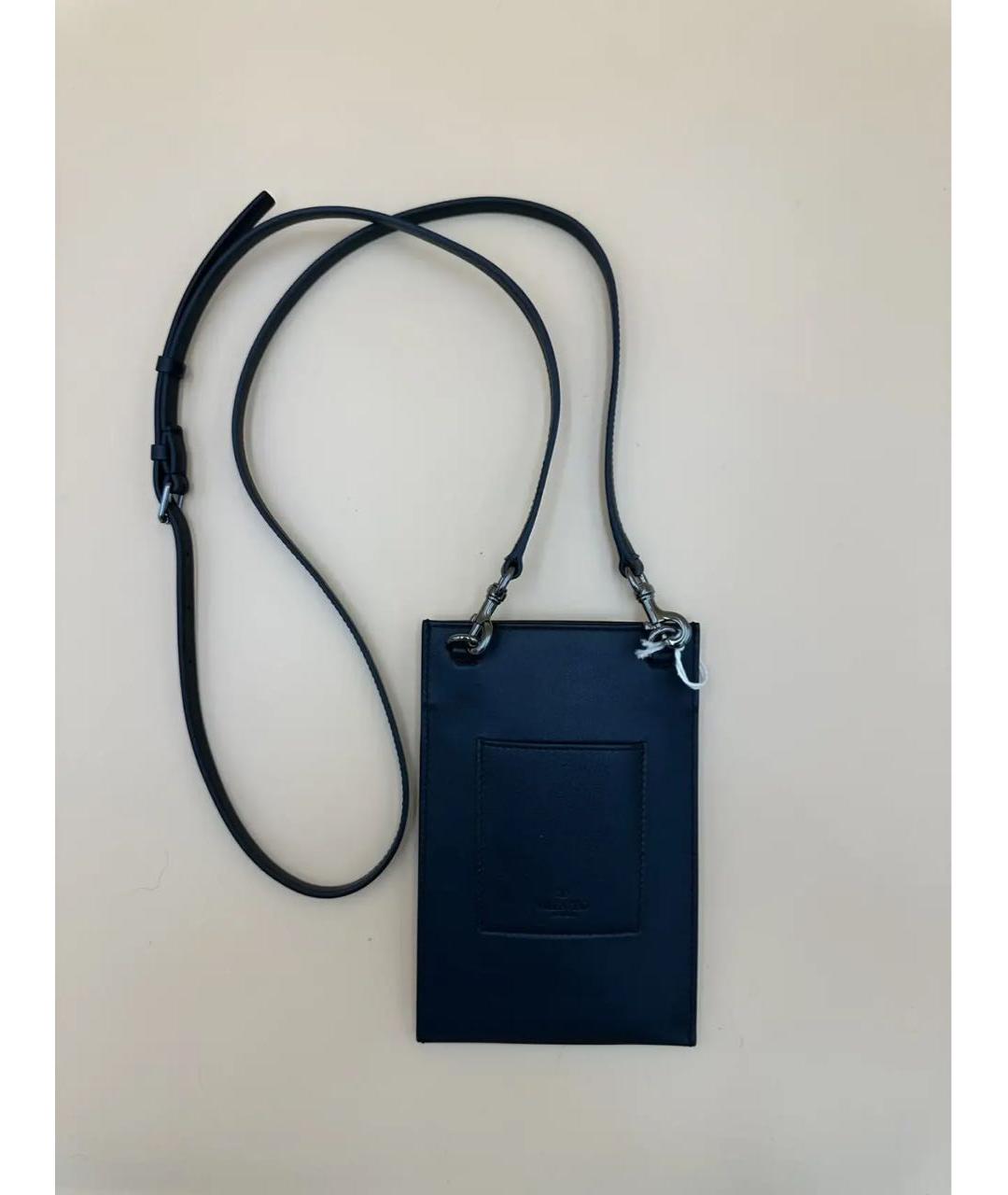 VALENTINO Черная кожаная сумка на плечо, фото 2